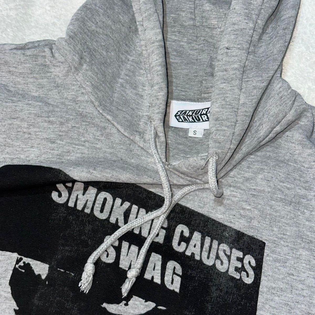 SMOKING CAUSES SWAG Hoodie Grey