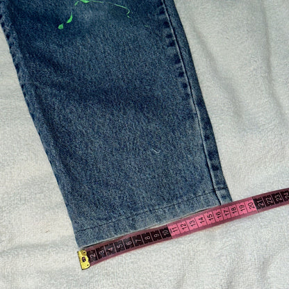 Splatter Anime Print Jeans