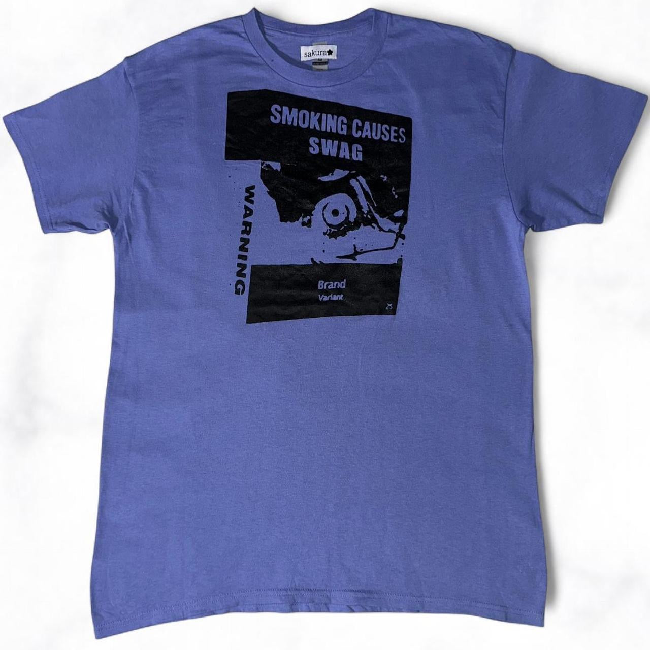 SMOKING CAUSES SWAG Tee Purple