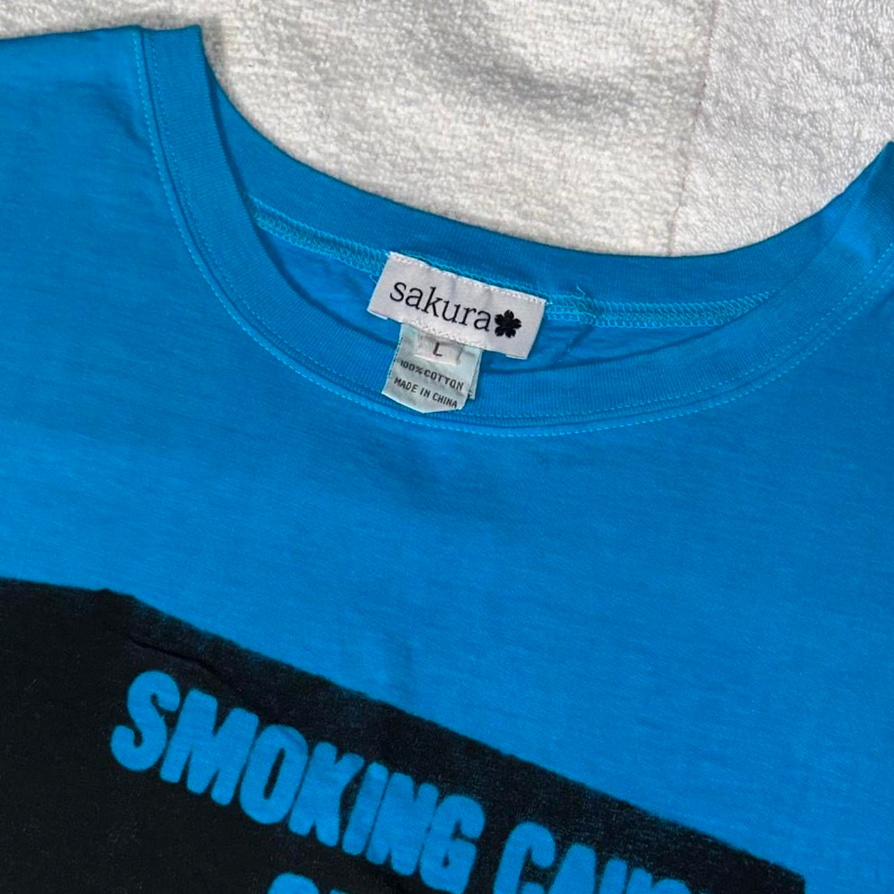 SMOKING CAUSES SWAG Tee Blue