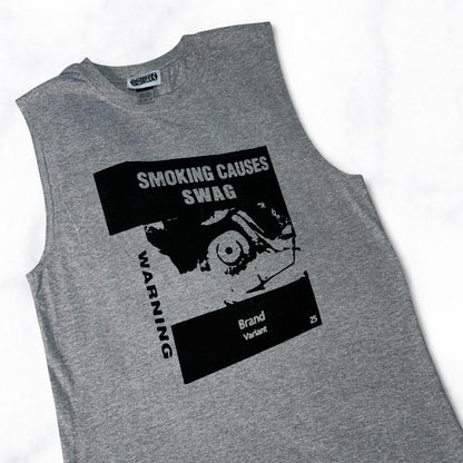 SMOKING CAUSES SWAG Singlet Grey