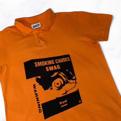 SMOKING CAUSES SWAG Polo Shirt Orange