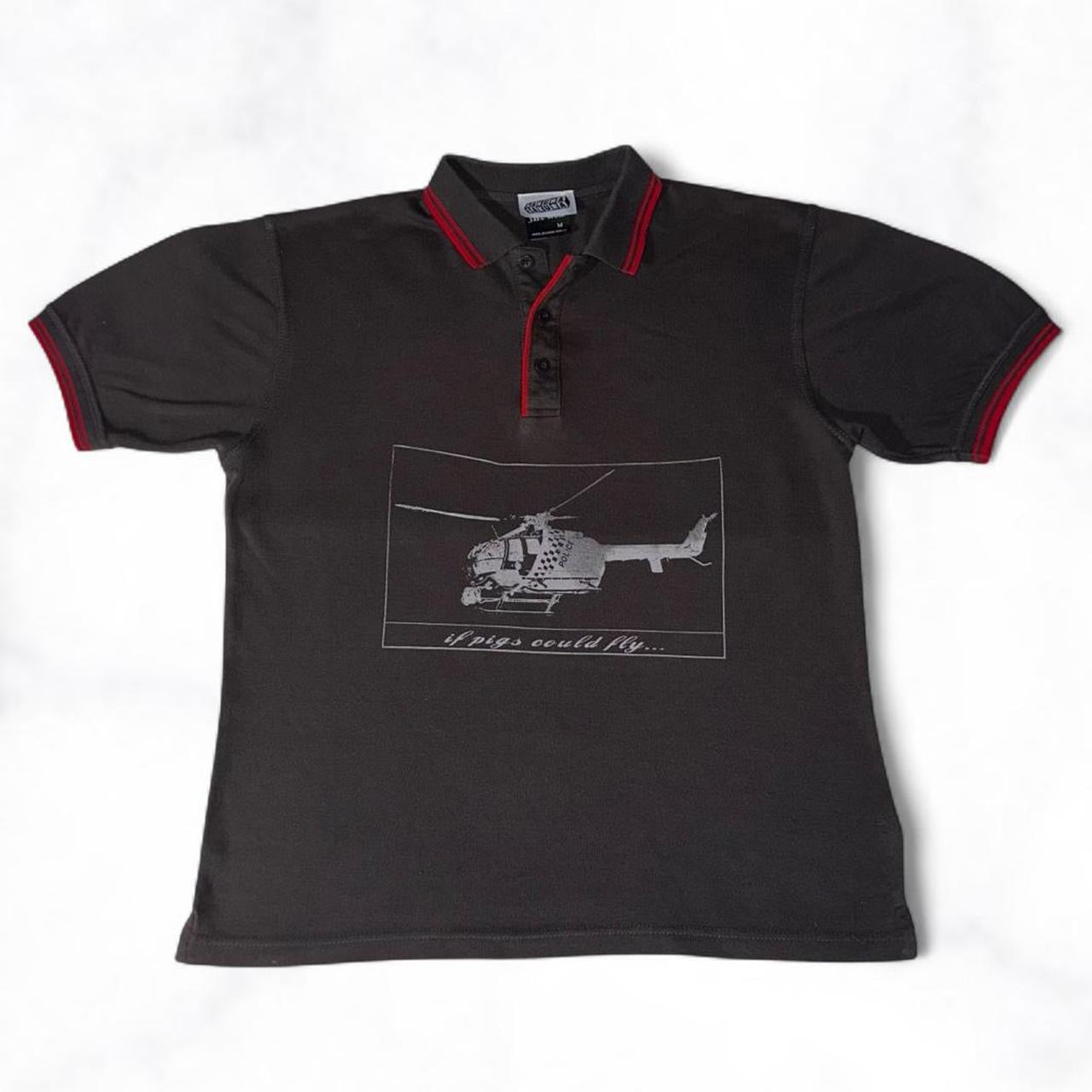 ‘if pigs could fly’ Polo Shirt Brown