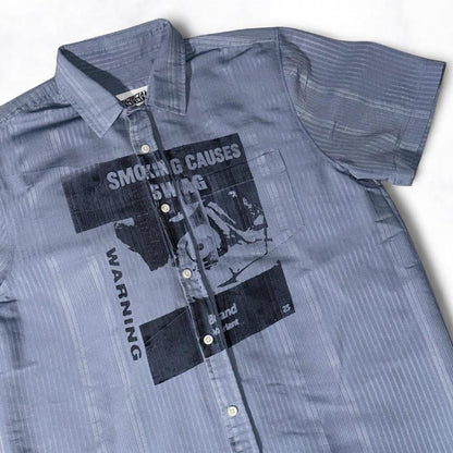 SMOKING CAUSES SWAG Shirt Blue