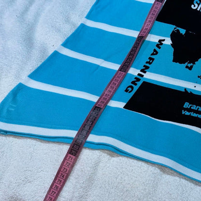 SMOKING CAUSES SWAG Polo Shirt Blue Striped