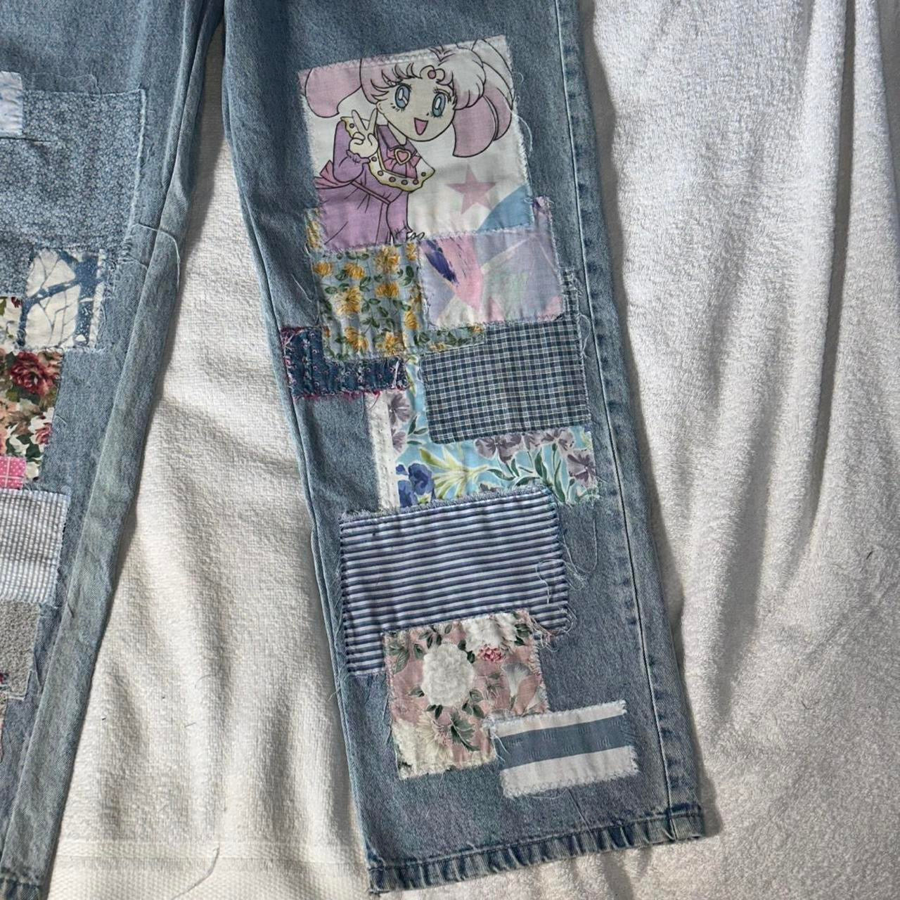 Pastel Scrap Patchwork Relaxed Jeans