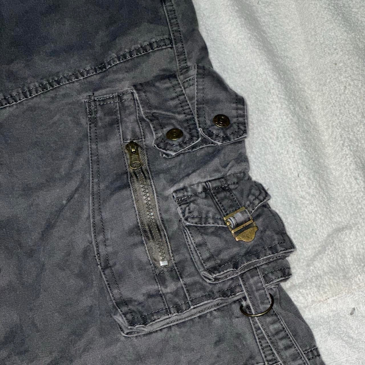 Print Cargo Pants Grey