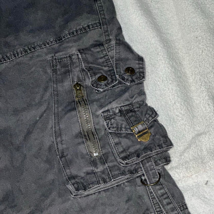 Print Cargo Pants Grey