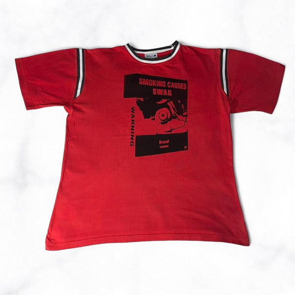 SMOKING CAUSES SWAG Tee Red