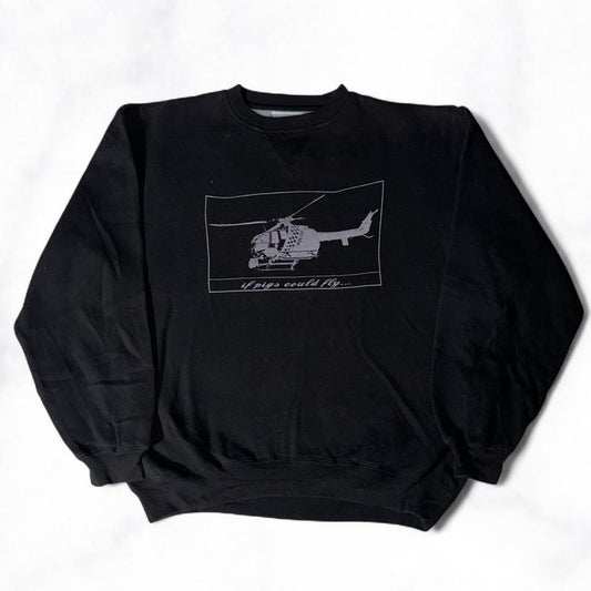 ‘if pigs could fly’ Jumper Black