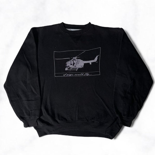 ‘if pigs could fly’ Jumper Black