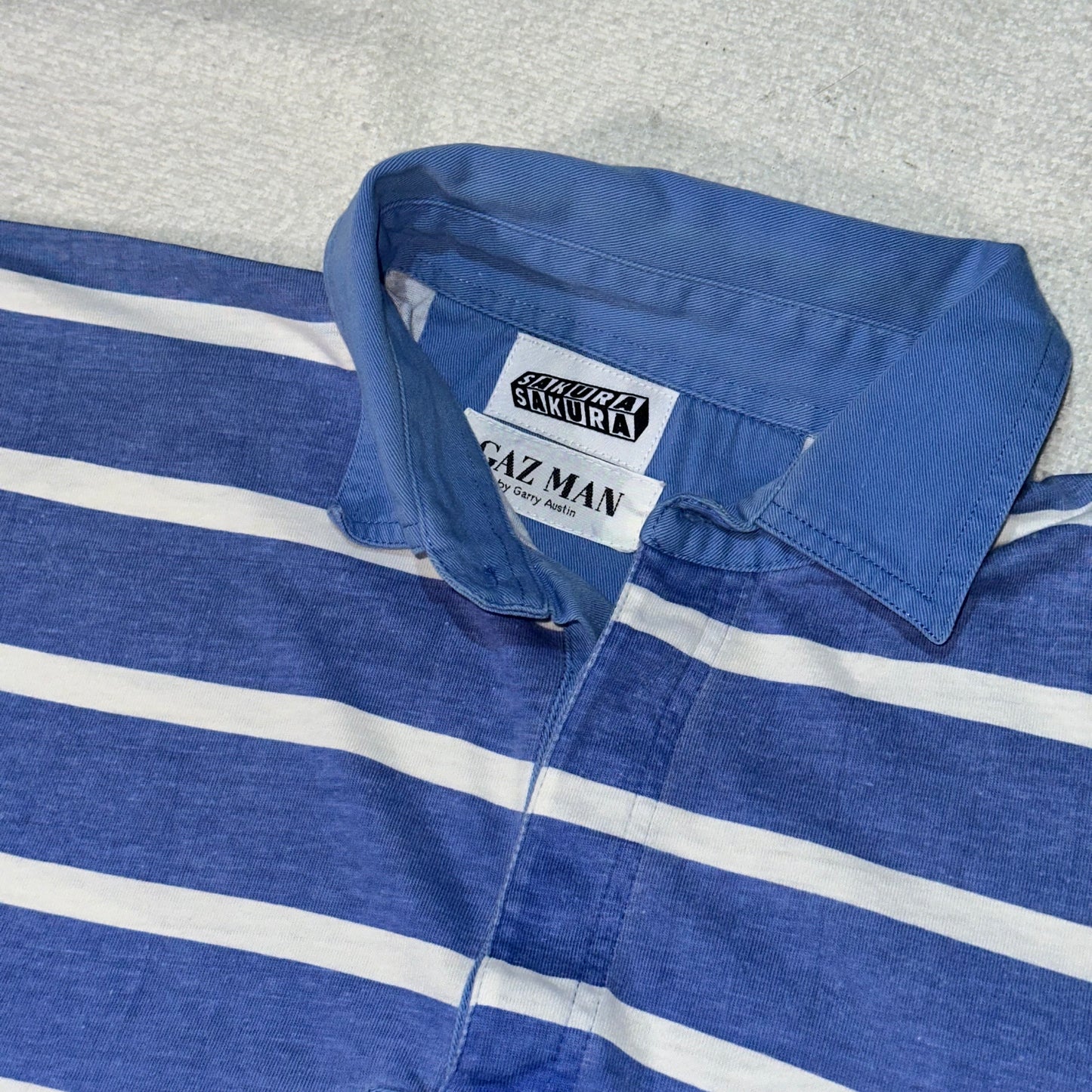 SMOKING CAUSES SWAG Polo Shirt Blue Striped