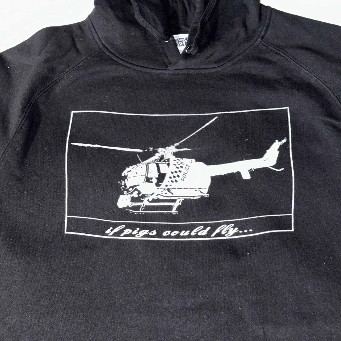 ‘if pigs could fly’ Hoodie Black