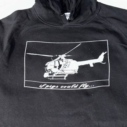 ‘if pigs could fly’ Hoodie Black