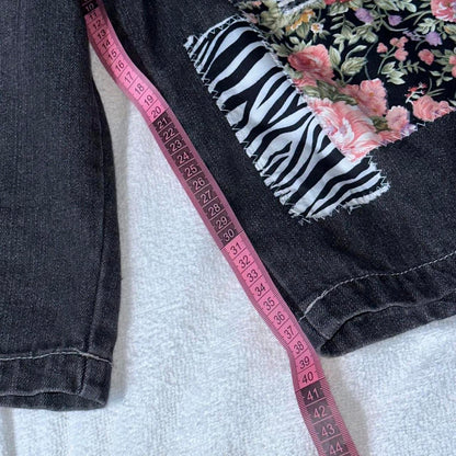 Scrap Patchwork Jorts Black