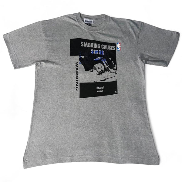 SMOKING CAUSES SWAG Reworked Tee Grey
