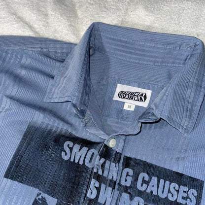 SMOKING CAUSES SWAG Shirt Blue