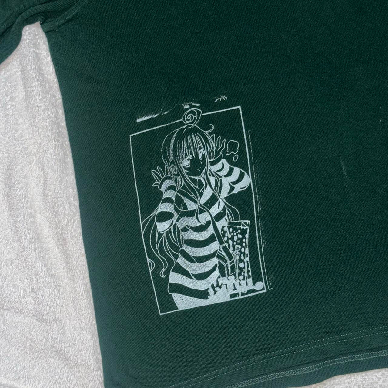 to love ru Long Sleeve Polo Shirt Green