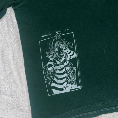 to love ru Long Sleeve Polo Shirt Green