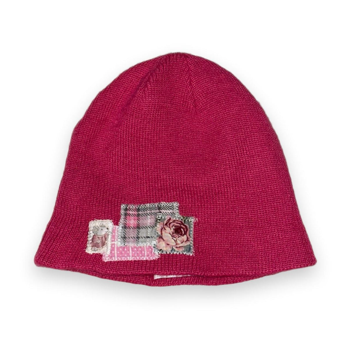 Pink Patchwork Beanie