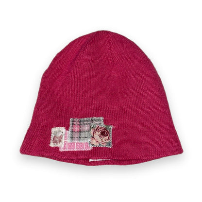 Pink Patchwork Beanie