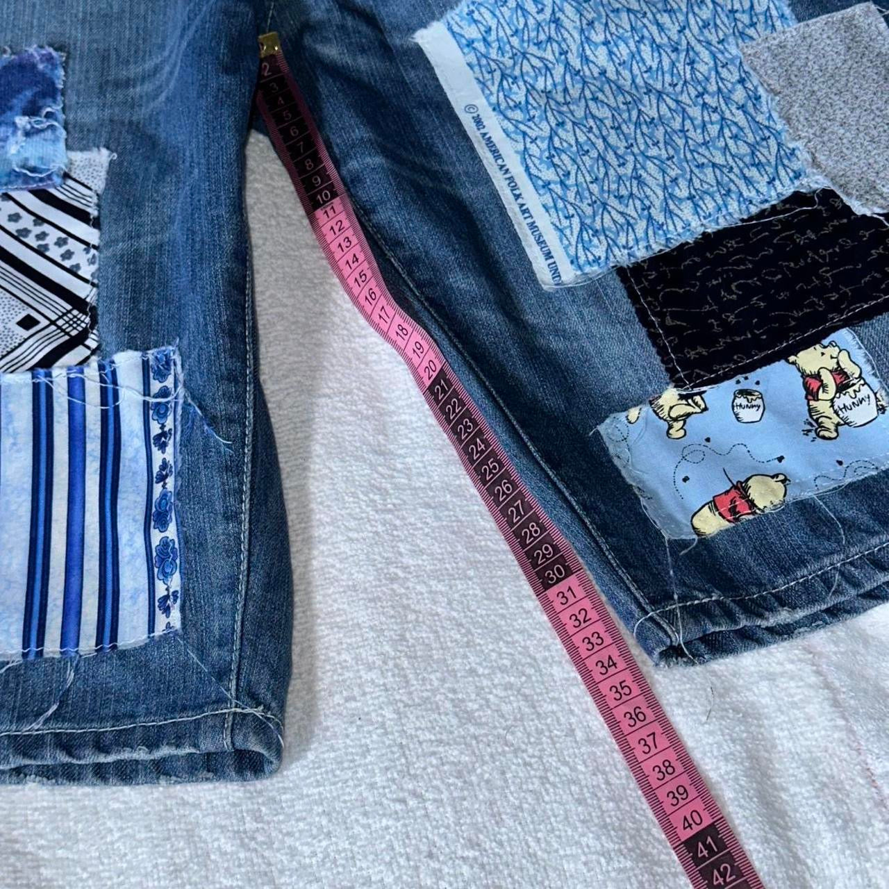 ‘Indigo’ Scrap Patchwork Jorts