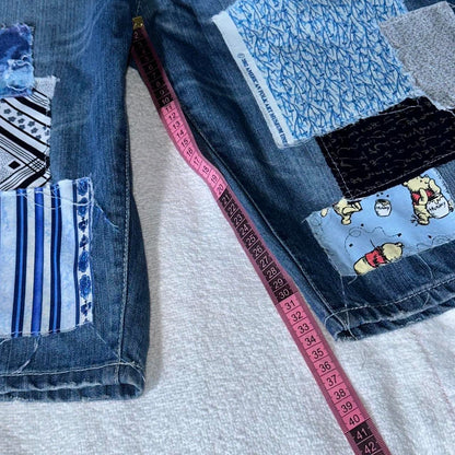 ‘Indigo’ Scrap Patchwork Jorts