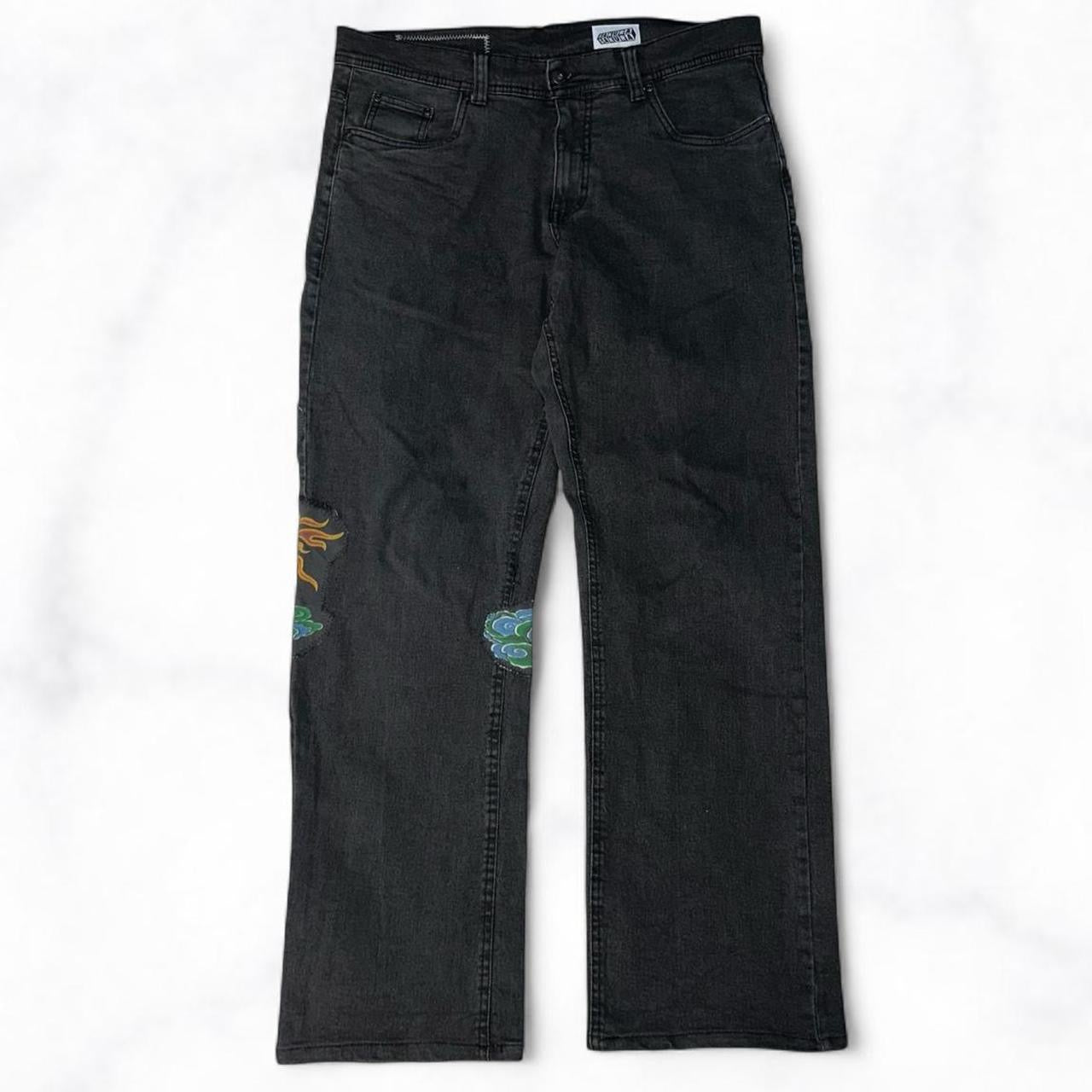 Dragon Patch Straight Jeans