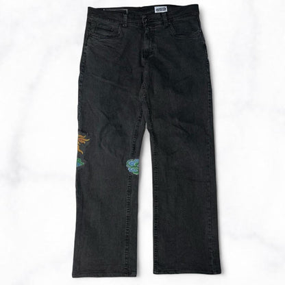 Dragon Patch Straight Jeans