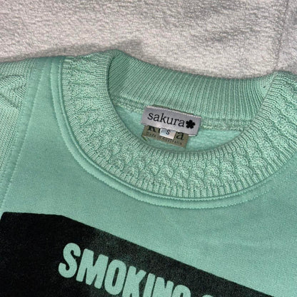 SMOKING CAUSES SWAG Knit Jumper Mint