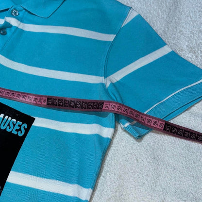 SMOKING CAUSES SWAG Polo Shirt Blue Striped