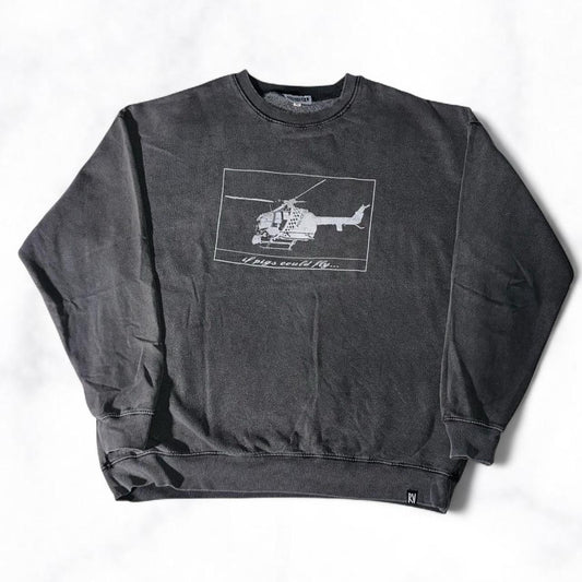 ‘if pigs could fly’ Jumper Grey