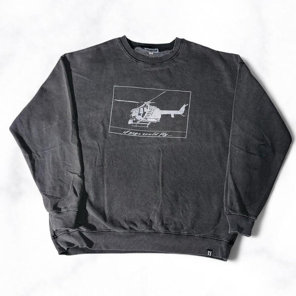 ‘if pigs could fly’ Jumper Grey