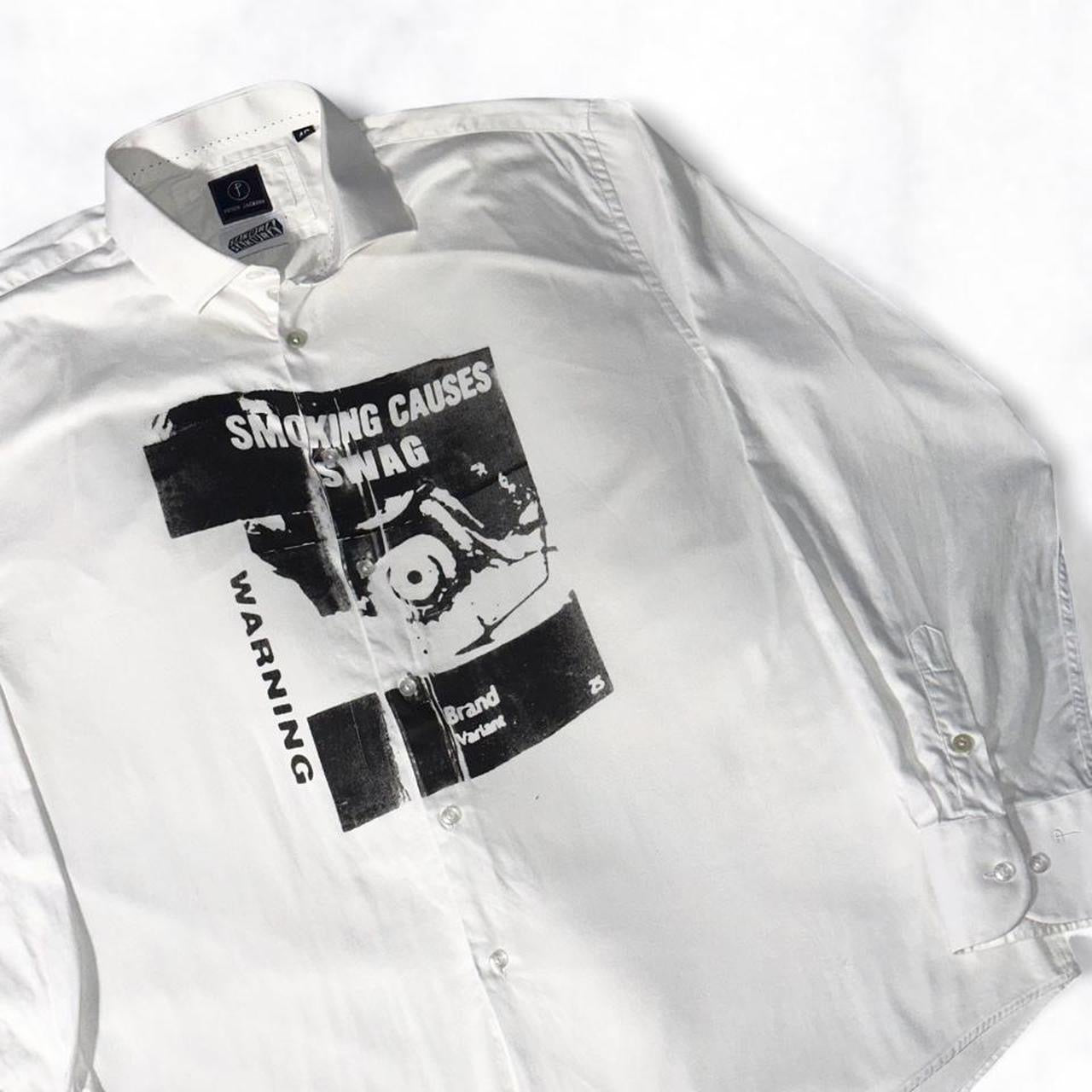 SMOKING CAUSES SWAG Shirt White