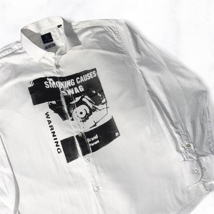 SMOKING CAUSES SWAG Shirt White