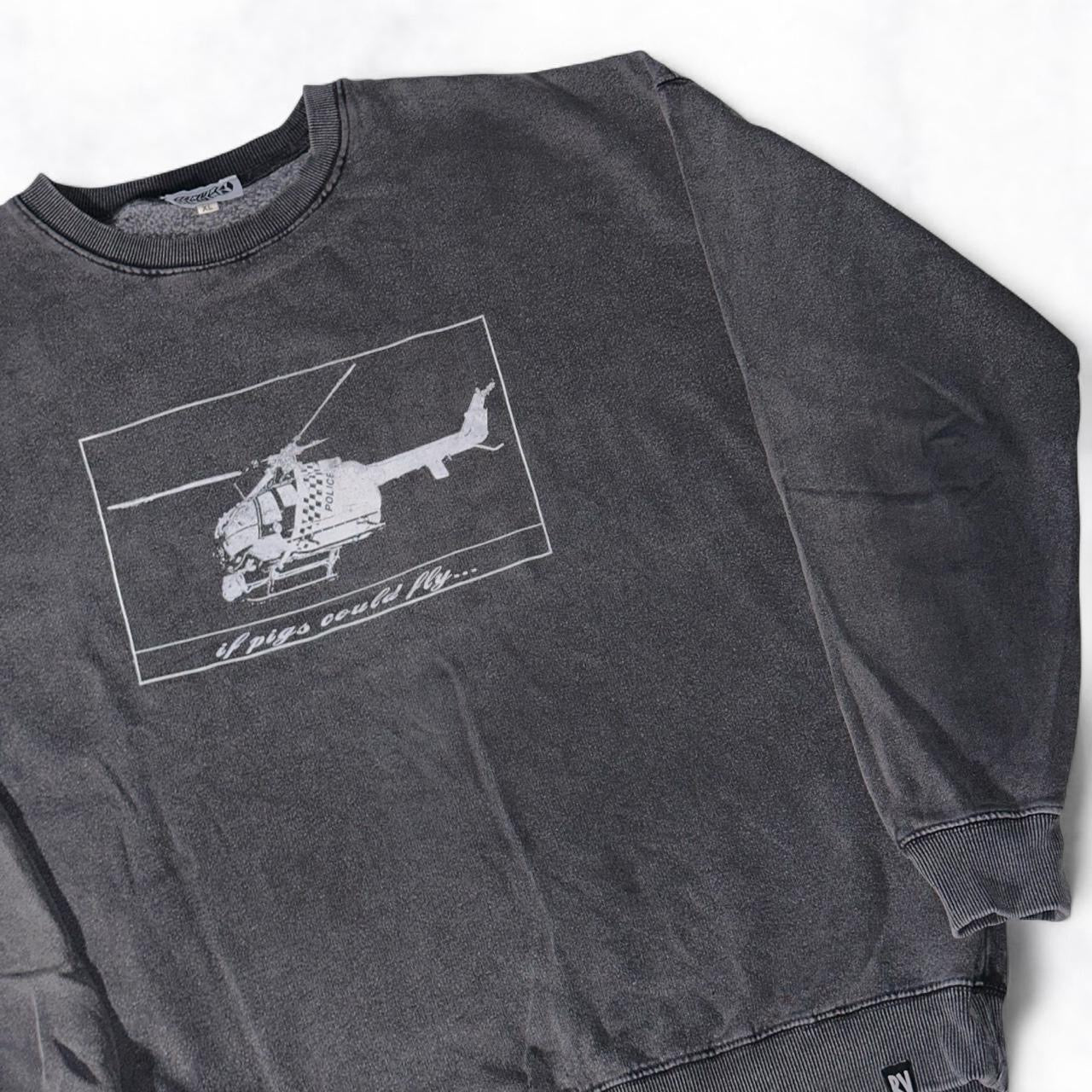 ‘if pigs could fly’ Jumper Grey