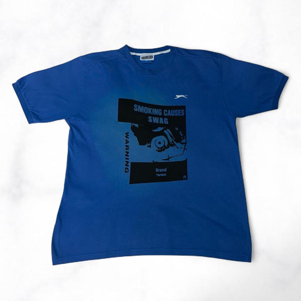 SMOKING CAUSES SWAG Slazenger Tee Blue