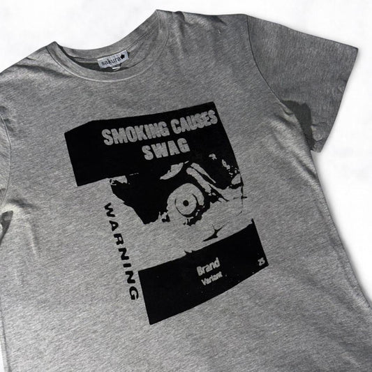 SMOKING CAUSES SWAG Tee Grey