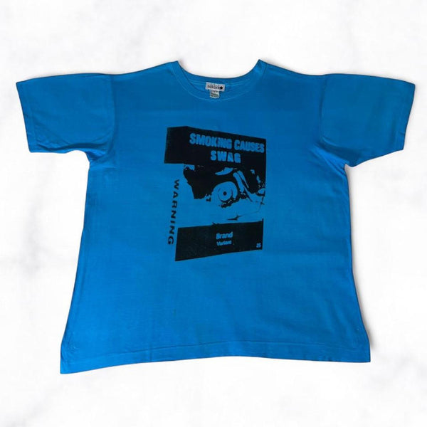 SMOKING CAUSES SWAG Tee Blue