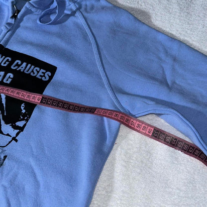 SMOKING CAUSES SWAG Zip-Up Hoodie Periwinkle