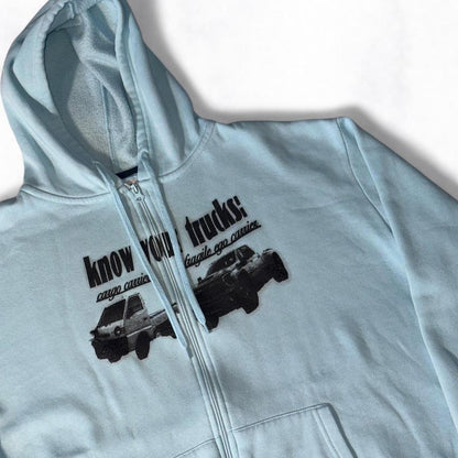 Know Your Trucks Zip Hoodie Baby Blue
