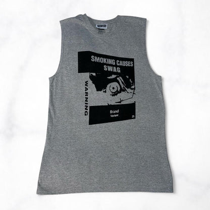 SMOKING CAUSES SWAG Singlet Grey