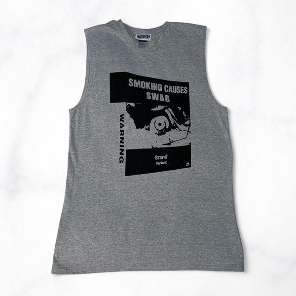 SMOKING CAUSES SWAG Singlet Grey