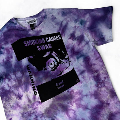 SMOKING CAUSES SWAG Tee Tie Dye Purple