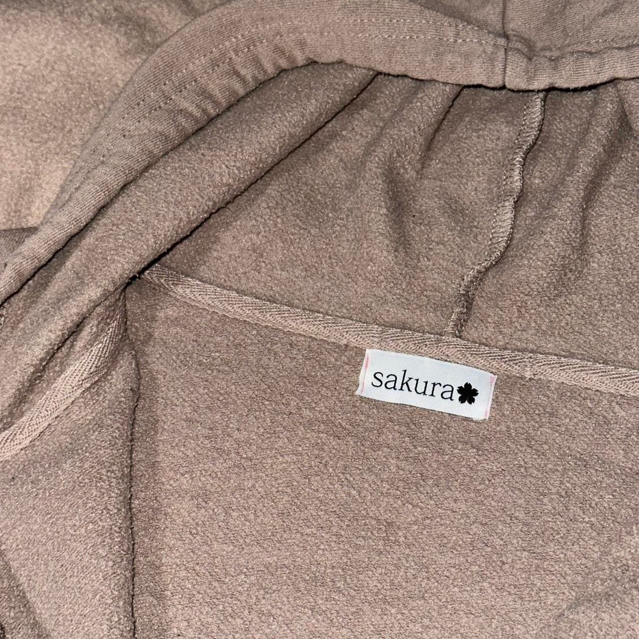 Bunny Girl Patch Zip-Up Hoodie Brown