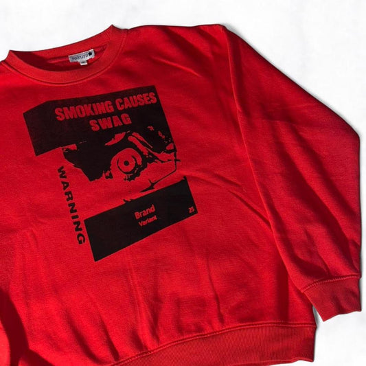 SMOKING CAUSES SWAG Jumper Red