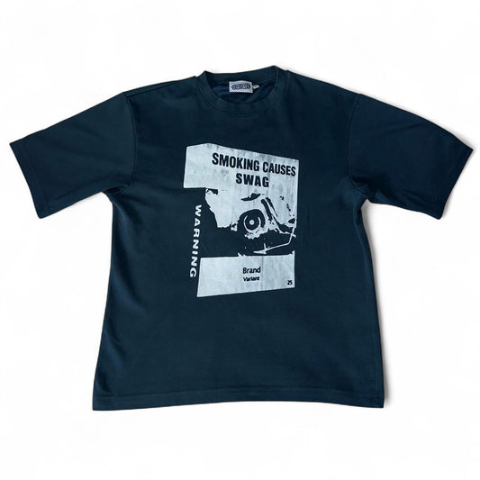 SMOKING CAUSES SWAG Tee Dark Blue