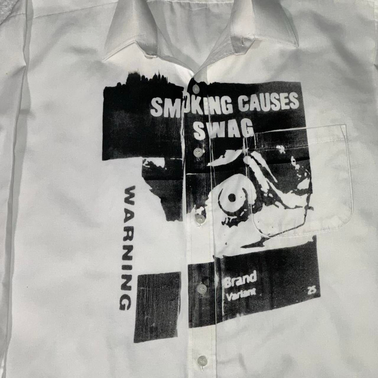 SMOKING CAUSES SWAG Shirt White
