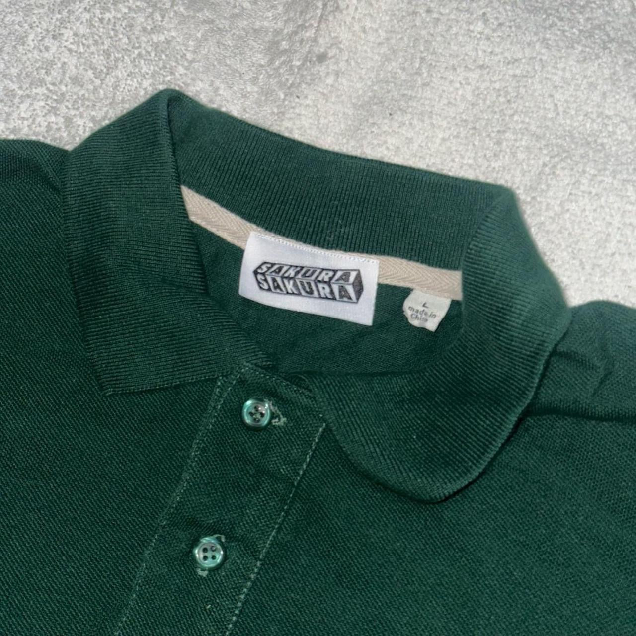 to love ru Long Sleeve Polo Shirt Green