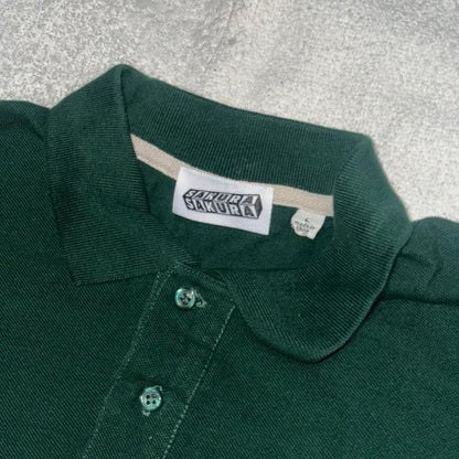 to love ru Long Sleeve Polo Shirt Green